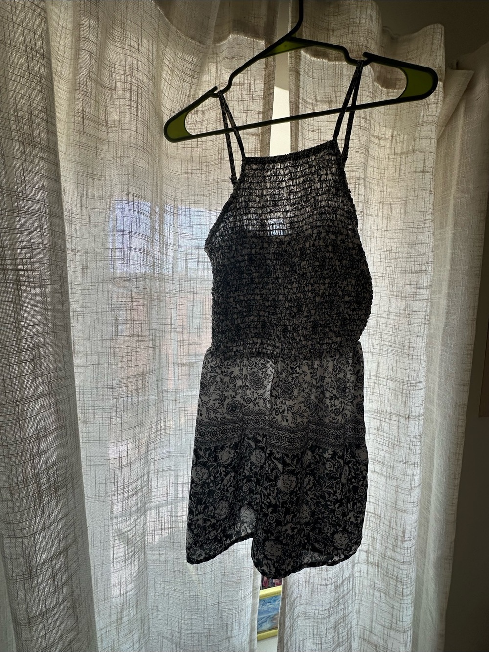 Three Hearts Black & White Smocked Jumpsuit